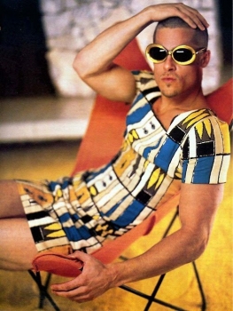 Brad Pitt Troy Mark Seliger in Dress