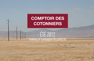 Competoir de cotonniers Ad photography behind the scenes